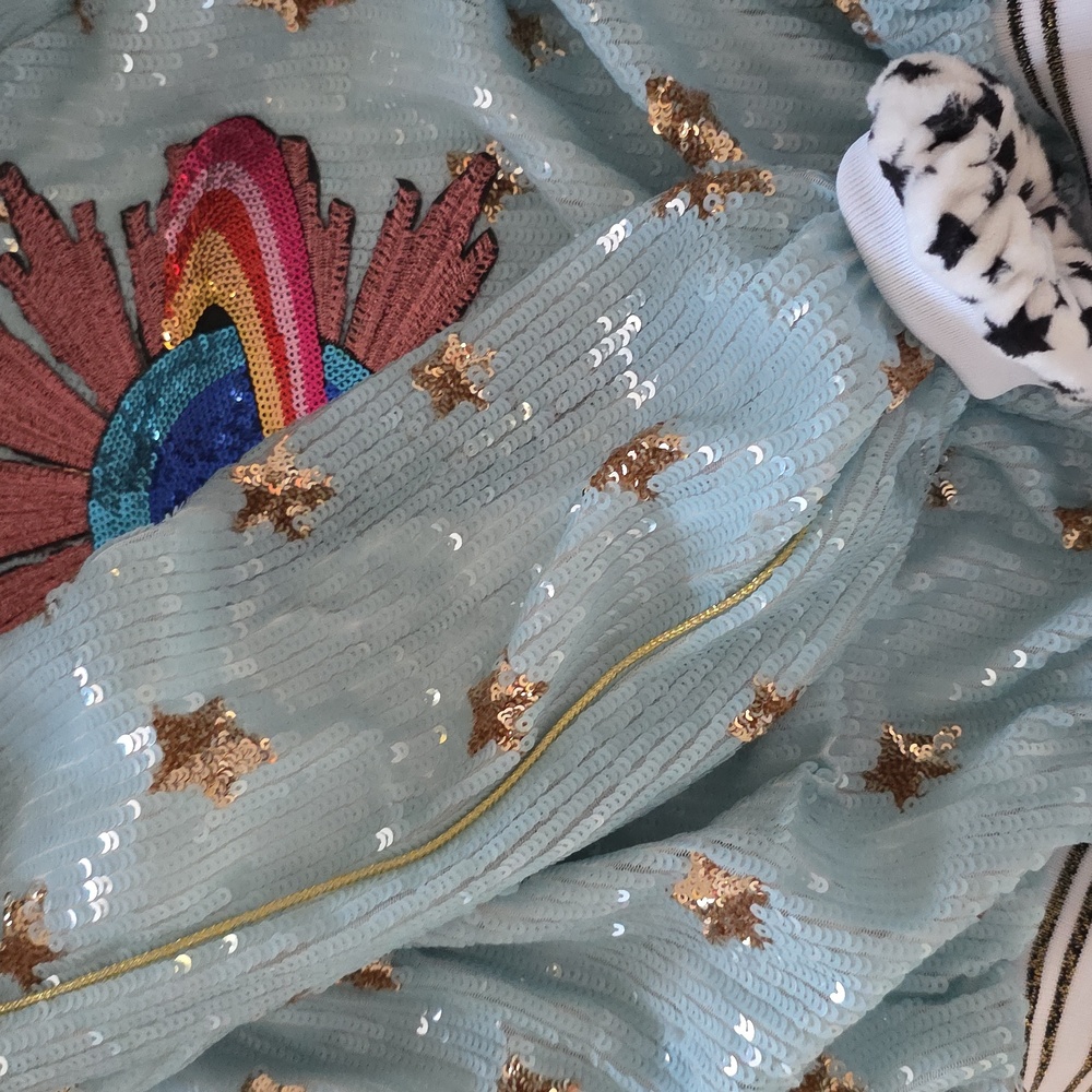 Lola + The Boys Sequin Star Jacket - Blue and Gold - Picture 6 of 7